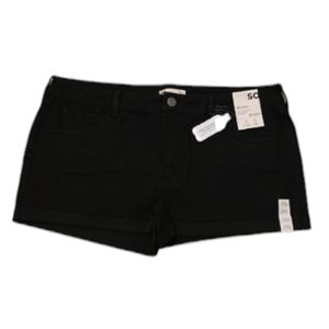 SO BRAND WOMENS JUNIOR PLUS  SIZE BLACK SHORTIE SHORTS SIZE 22/40W